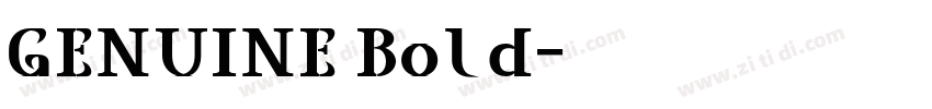 GENUINE Bold字体转换 GENUINE Bold字体转换